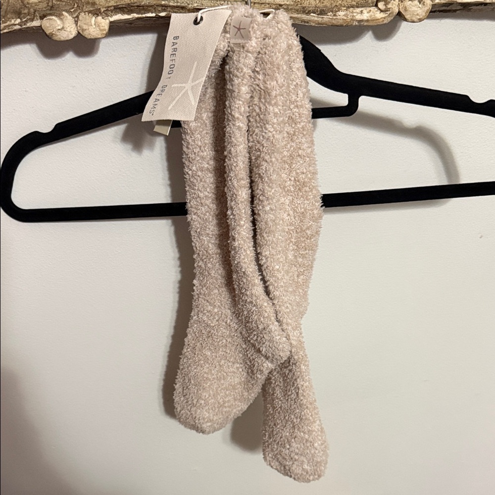 Barefoot Dreams Tan Plush Socks